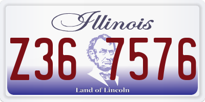 IL license plate Z367576