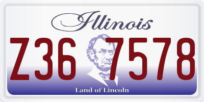 IL license plate Z367578