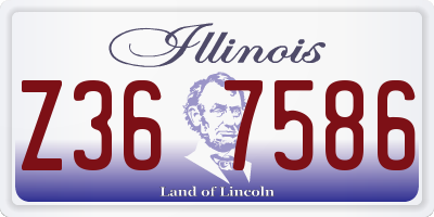 IL license plate Z367586