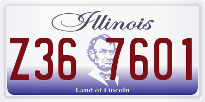 IL license plate Z367601