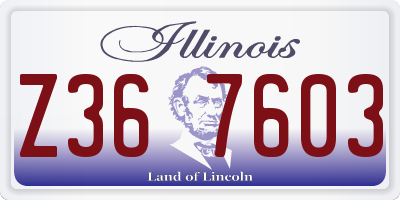 IL license plate Z367603