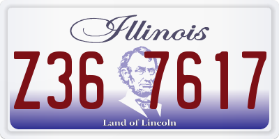 IL license plate Z367617