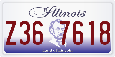 IL license plate Z367618