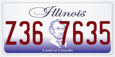 IL license plate Z367635