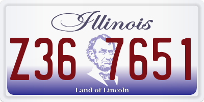 IL license plate Z367651