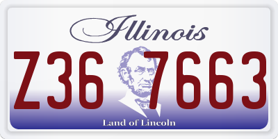IL license plate Z367663
