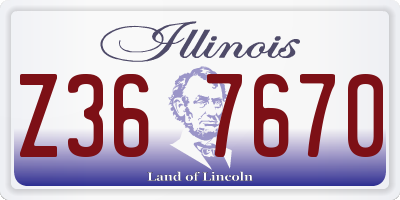 IL license plate Z367670