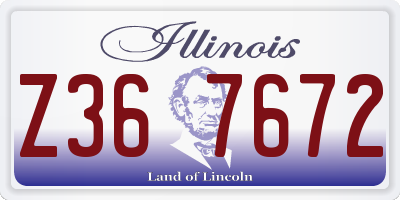 IL license plate Z367672