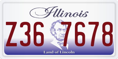 IL license plate Z367678