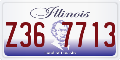 IL license plate Z367713