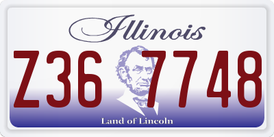 IL license plate Z367748