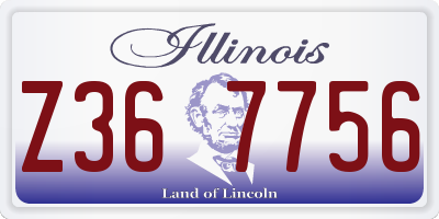 IL license plate Z367756