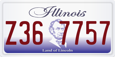 IL license plate Z367757