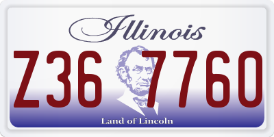 IL license plate Z367760