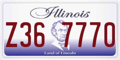 IL license plate Z367770