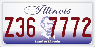 IL license plate Z367772