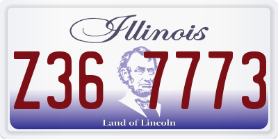 IL license plate Z367773