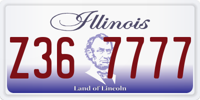 IL license plate Z367777