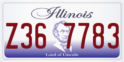 IL license plate Z367783