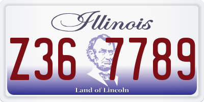 IL license plate Z367789