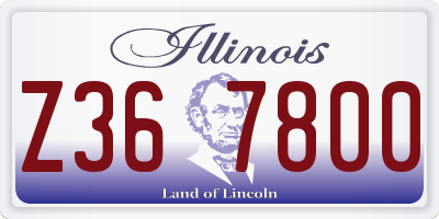 IL license plate Z367800