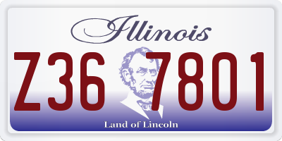 IL license plate Z367801