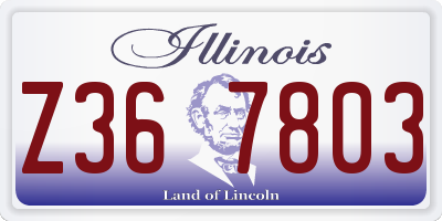 IL license plate Z367803