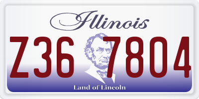 IL license plate Z367804