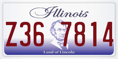IL license plate Z367814
