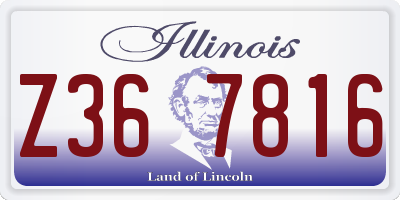IL license plate Z367816