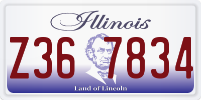 IL license plate Z367834