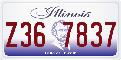 IL license plate Z367837