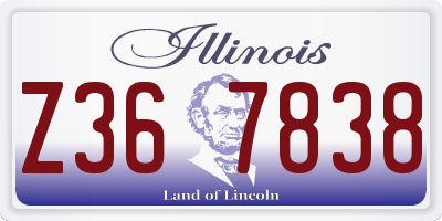 IL license plate Z367838