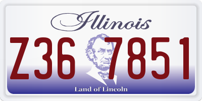 IL license plate Z367851