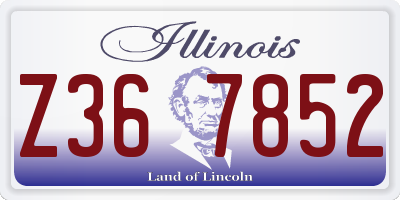 IL license plate Z367852