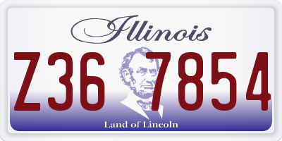 IL license plate Z367854