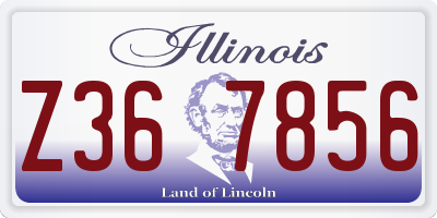 IL license plate Z367856