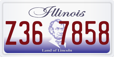 IL license plate Z367858