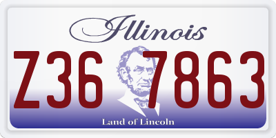 IL license plate Z367863