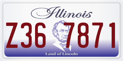 IL license plate Z367871
