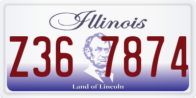 IL license plate Z367874