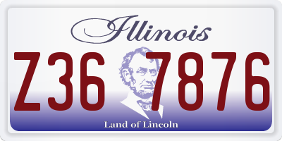 IL license plate Z367876