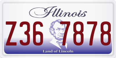 IL license plate Z367878