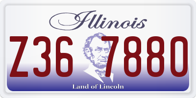 IL license plate Z367880