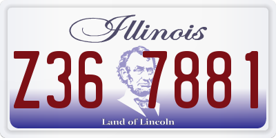 IL license plate Z367881