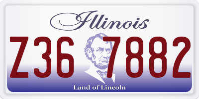 IL license plate Z367882