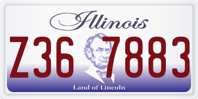 IL license plate Z367883