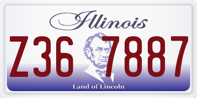 IL license plate Z367887