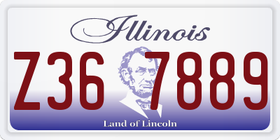 IL license plate Z367889