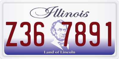 IL license plate Z367891